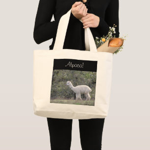 Bag - vit alpreaca jumbo tygkasse