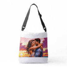 bag with romantic print of two lovers