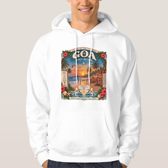 Baga Beach — Sol, Sand & Själ 🏖️ Hoodie (Framsida)