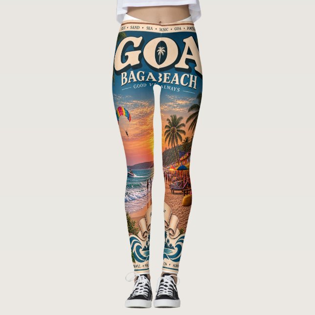 Baga Beach — Sol, Sand & Själ 🏖️ Leggings (Framsida)