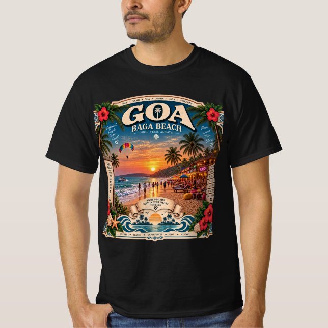 Baga Beach — Sol, Sand & Själ 🏖️ T Shirt (Framsida)
