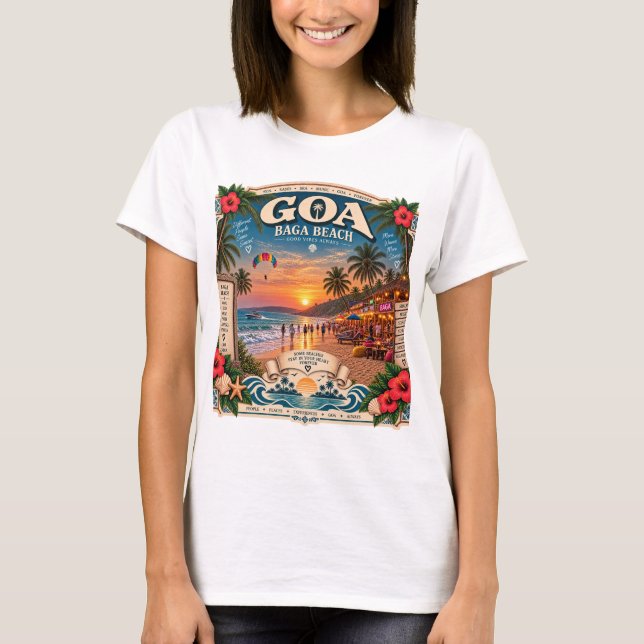 Baga Beach — Sol, Sand & Själ 🏖️ T Shirt (Framsida)