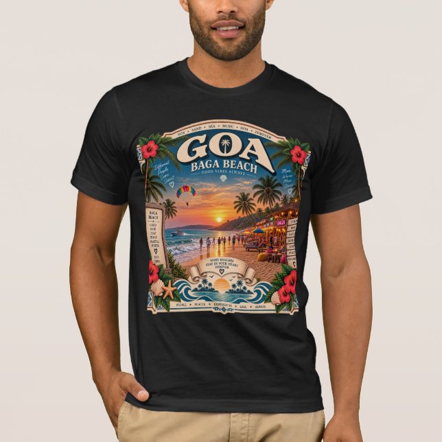 Baga Beach — Sol, Sand & Själ 🏖️ T Shirt (Framsida)