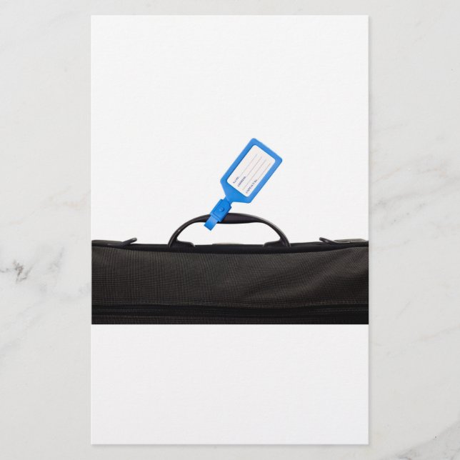 Bagage hänger lös med IDmärkren Brevpapper (Framsida)