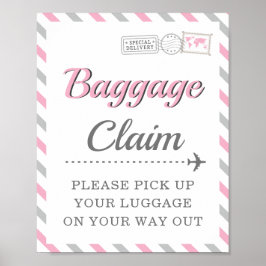 Bagageanspråkspartiet Travel Airplan Party favoris Poster