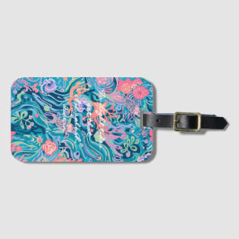 Bagageetikett i stilren grafik bagagebricka