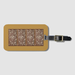 Bagageetikett med unik gulddesign bagagebricka