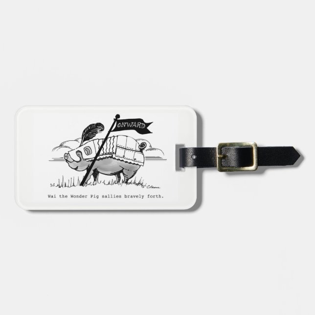 Bagageetikett med Wai. Bagagebricka (Horisontell Framsida)