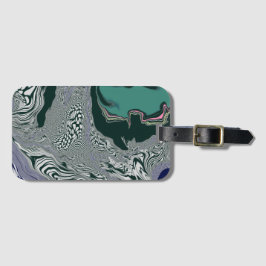 Bagageetiketter för Emerald Marble Flow Bagagebricka