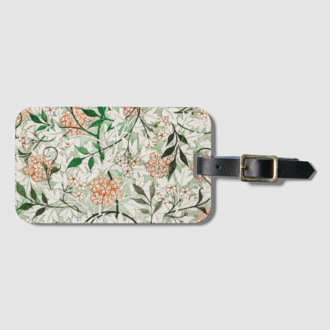 Bagagelapp: WILLIAM MORRIS: JASMINE Bagagebricka (Framsida horisontal)