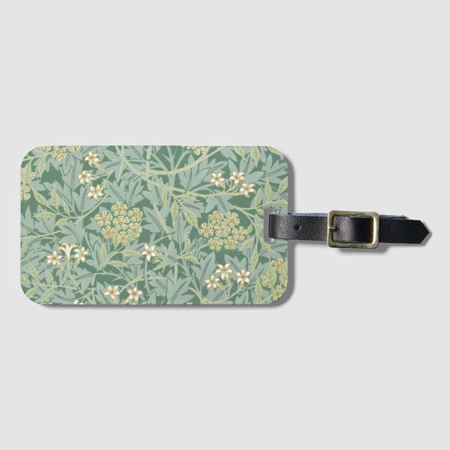 Bagagelapp: WILLIAM MORRIS : JASMINE Bagagebricka (Framsida horisontal)