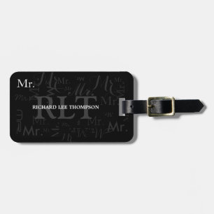 Bagagemärke, svart bagagebricka