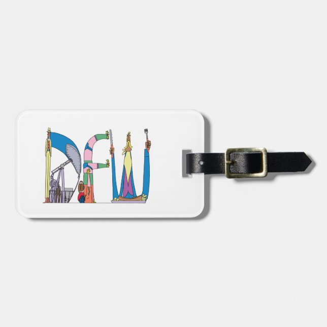 Bagagemärkre | DALLAS/FORT WORTH, TX (DFW) Bagagebricka (Horisontell Framsida)