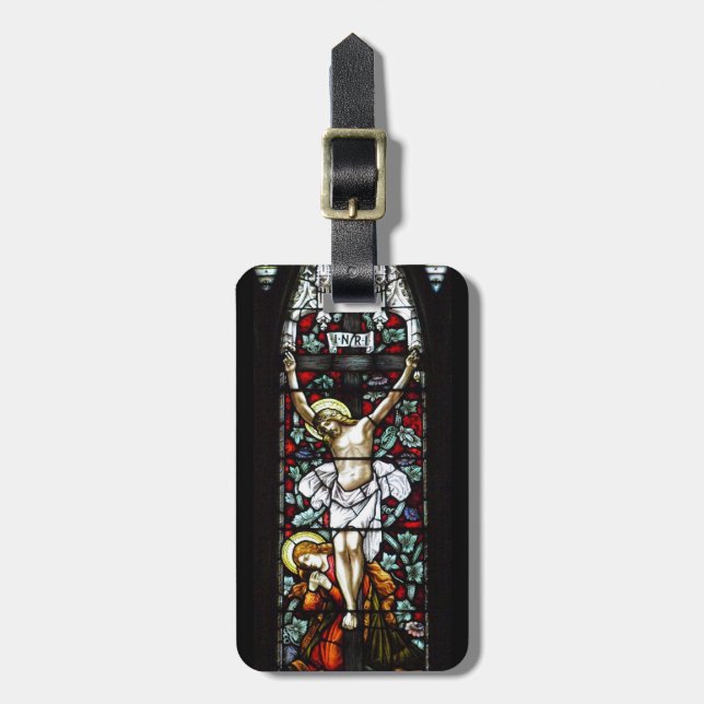 Bagagemärkre för Crucifixion (målat glass) Bagagebricka (Vertikal Framsida)