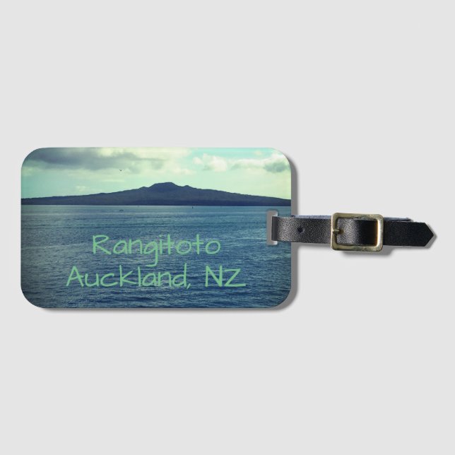 Bagagemärkre för #Rangitoto NZ vid DAL Bagagebricka (Framsida horisontal)