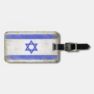Bagagemärkre med bekymrad flagga från Israel Bagagebricka