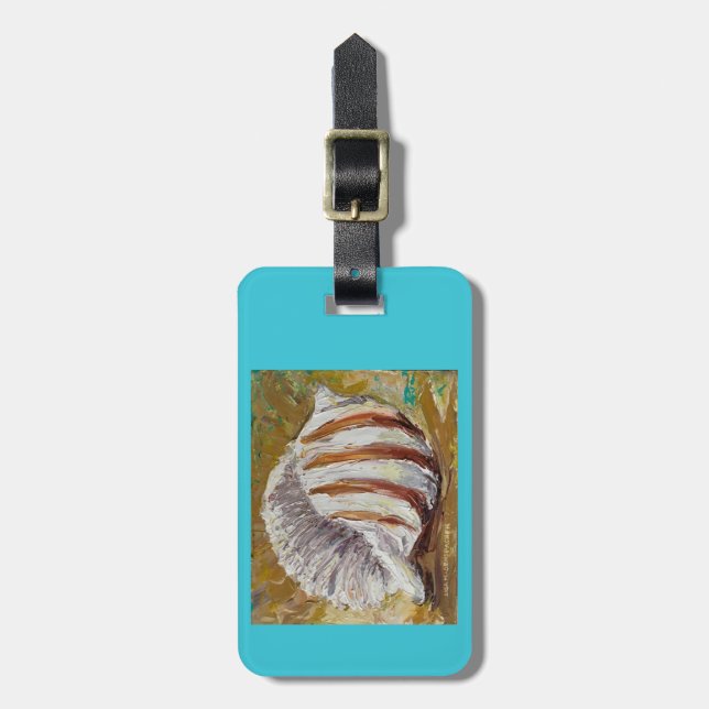 Bagagemärkre med conchsnäckan bagagebricka (Vertikal Framsida)