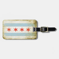 Bagagemärkre med den kalla Chicago flagga