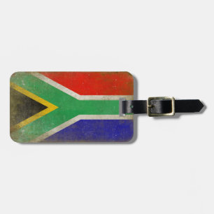 Bagagemärkre med den kalla Sydafrika flagga Bagagebricka