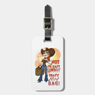 Bagagemärkre med en sassy inställning bagagebricka