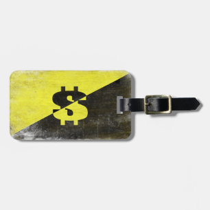 Bagagemärkre med kall Anarcho-Kapitalist flagga Bagagebricka