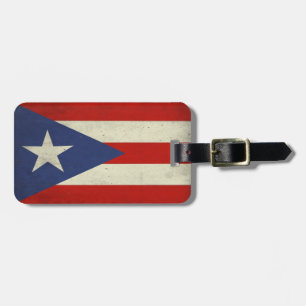 Bagagemärkre med kall flagga från Puerto Rico Bagagebricka