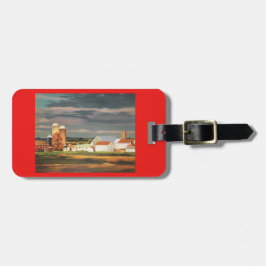 bagagemärkre med lantgårdplats bagagebricka