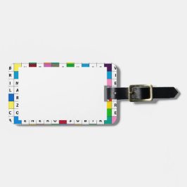 Bagagemärkre med spansk månadkorsorddesign bagagebricka