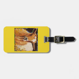 bagagemärkre med vit- och solbrännageten bagagebricka