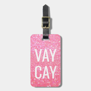 Bagagemärkre - rosa för glitter VAYCAY Bagagebricka