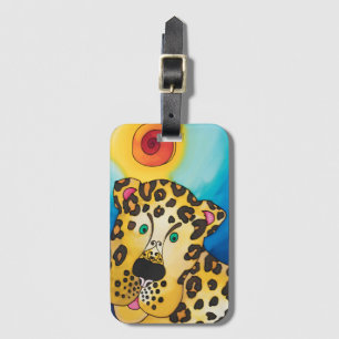 Bagagemärkre/visitkortspringa: Leopardserie Bagagebricka