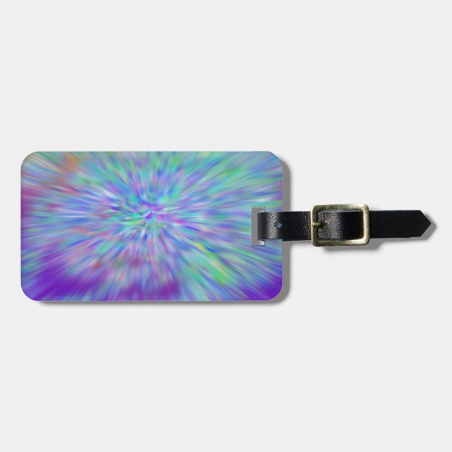 Bagagemärkren med läder fäster bagagebricka (Horisontell Framsida)