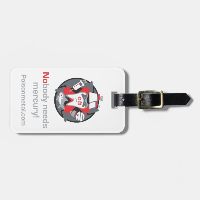 Bagagemärkren med läder fäster bagagebricka (Horisontell Framsida)