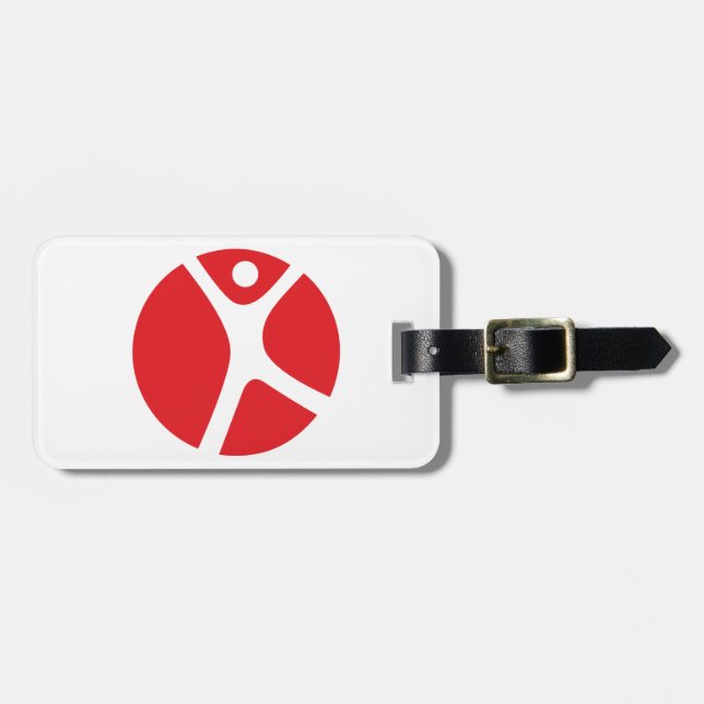 Bagagemärkren med läder fäster för Solo reser Bagagebricka (Horisontell Framsida)