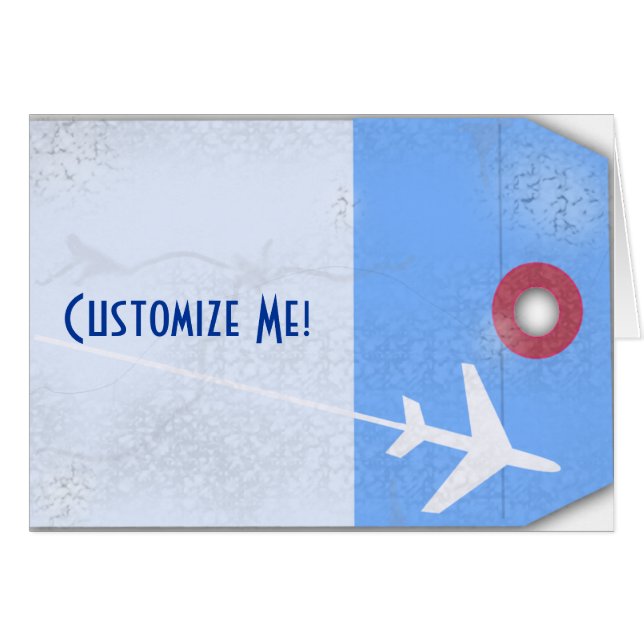 Bagagemärkrestil Hälsningskort (Framsidan Horizontal)