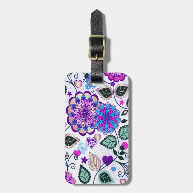 Bagagetag/Blommor och örhängen Bagagebricka (Vertikal Framsida)