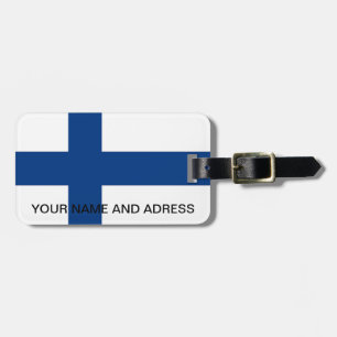 Bagagetag med Finlands Flagga Bagagebricka