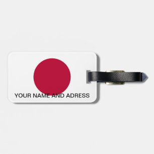 Bagagetag med Flagga av Japan Bagagebricka