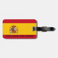 Bagagetag med Flagga av Spanien