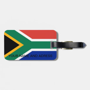Bagagetag med Flagga av syd-Afrikan Bagagebricka
