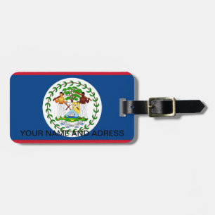 Bagagetag med Flagga Belize Bagagebricka
