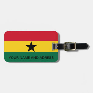 Bagagetag med Flagga Ghana Bagagebricka