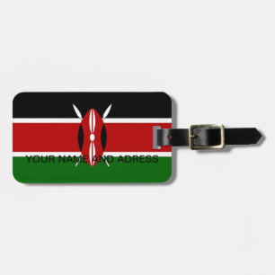 Bagagetag med Flagga Kenya Bagagebricka