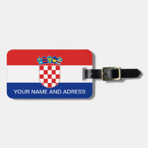 Bagagetag med Flagga Kroatien Bagagebricka