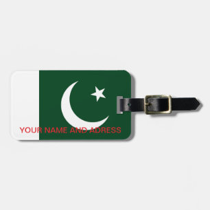Bagagetag med Flagga Pakistan Bagagebricka
