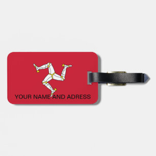 Bagagetag med Isle of Man Flagga, Förenade kungari Bagagebricka