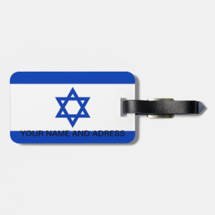 Bagagetag med Israels Flagga Bagagebricka