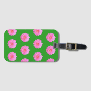 Bagagetag med rosa dahlia-utskrift av Jo Bilder Bagagebricka