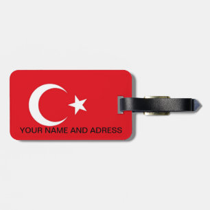 Bagagetag med Turkiets Flagga Bagagebricka