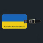 Bagagetag med Ukrainas Flagga Bagagebricka<br><div class="desc">Elegant och användbart bagagemärke med Flagga av Ukraina. Den här produkten har sitt anpassade.</div>